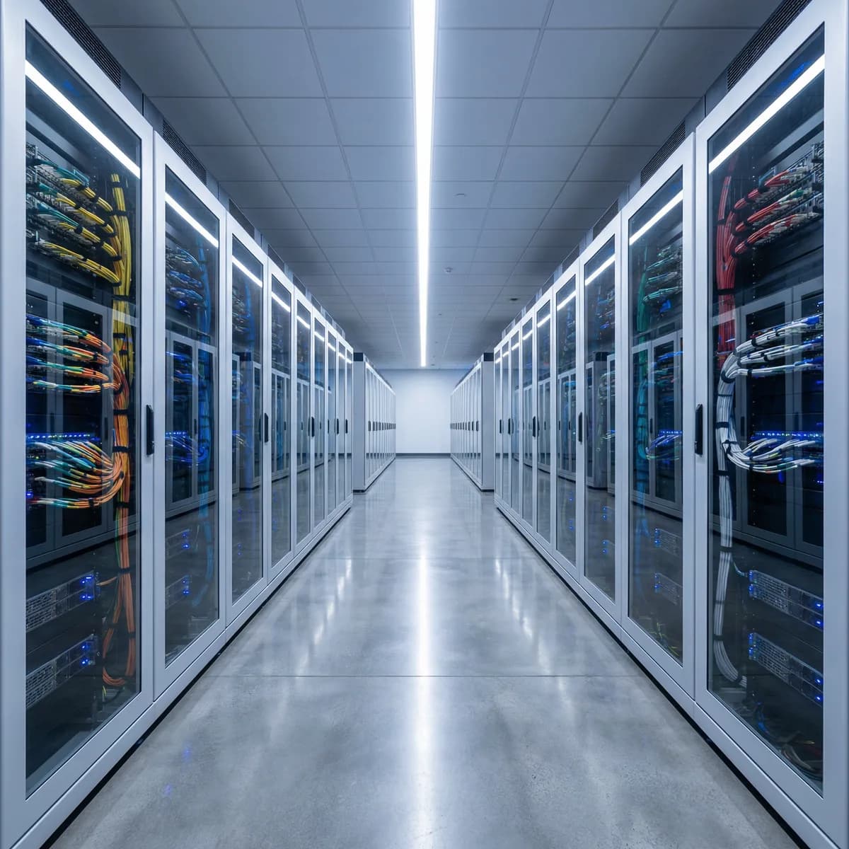 Super modern datacenter hall