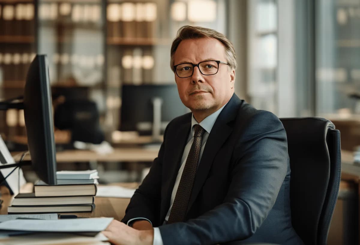 Advokat på kontoret